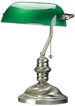 New Banker's Lamp Antique Brass 14.5"H Desk Lamp