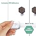 Adjustable Locks for Child Safety | Deluxe: Extra 3M Adhesive to Childproof Ivory White 6 Pack