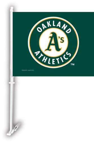 NEOPlex Two-sided Car Flag - Oakland Athletics