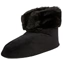 Dearfoams Women's Microfiber Velour Bootie