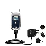 International Wall / AC Charger for the Motorola A728 - Gomadic Brand w/ TipExchange Technology