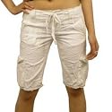 Womens American Eagle White Cargo Shorts