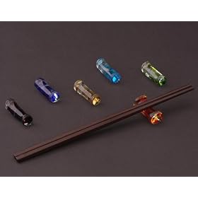 Glass Chopstick Rests - Set of 6