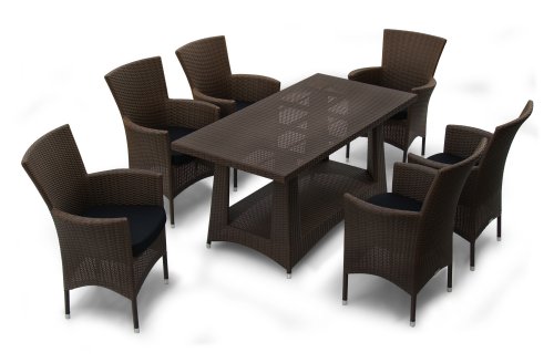 JATI 13 PIECE RATTAN WICKER FURNITURE SET