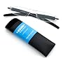 Zoom Ultra-Light and Durable Rimless Half-Eye Slim Vision Reader, Black, +1.25