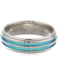 7mm Gray Titanium Dome Ring with Colored Anodized Color Inlay