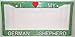 Green Glitter I Love My German Shepherd Frame