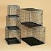 Adjustable Pet Cages (Black) (21H x 24W x 19D)