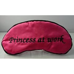 Schlafmaske, Text: "Princess at work", Augenmaske