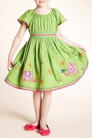 Autograph Pure Cotton Elephant Dress [T77-6758E-Z]