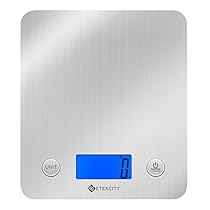 Etekcity Digital Food Kitchen Scale Big Stainless Steel Platform 11lb/5kg Silver (Batteries Included)

