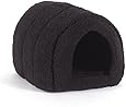 Best Friends by Sheri Pet Igloo in Sherpa, Black, 17"x13"x12"