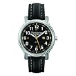 Venturer Sports Watch by WatchBuddy - Space Black Dial with Black Leather Strap - Child's Size