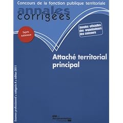 Attache principal 2011 - cat�gorie A examen professionnel - Fili�re administrative