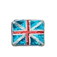 Turquoise Sequin Union Jack Purse'
