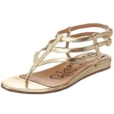 Tibi Womens Eden Flat Sandal,Gold Metallic,9 M US - Womens Shoes Sandal