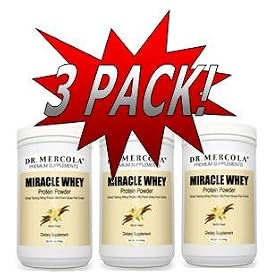 Mercola Miracle Whey Vanilla Protein Powder 3 Pack
