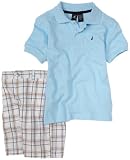 41IUUQCT3oL. SL160  Nautica Boys 2 7 2 Piece Polo Set,Blue,4