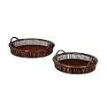 Bamboo Trays Set of 2- Red