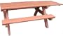 Engineered Plastic Systems PT8-H1 8ft Top -Overhang 16ft End Bench in Ceder