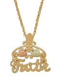 Black Hills Gold 10K Faith Pendant