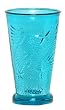 Spanish Large Ocean Sea Life Recycled Aqua Blue Glass Tumbler 5.25"H, 8oz Set of 6