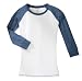District Threads - Ladies Perfect Weight 3/4 Sleeve Raglan Tee. DT226