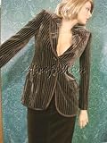 Armani - $4275 New GIORGIO ARMANI Brown Velvet Stripe Blazer Jacket 40 / 6