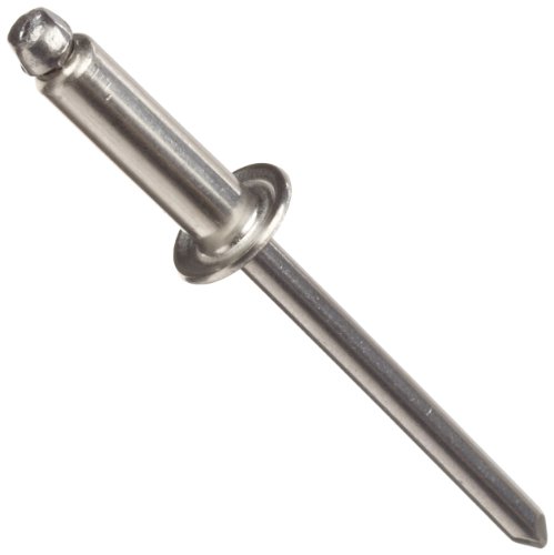 S/S 18-8 Blind Rivet w/ Steel 1/8 Diameter , .525 Length, Drill # 30, Grip .313-.375 (Pack of 100)