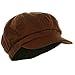 SS/Sophia Cotton Elastic Newsboy Cap-Brown
