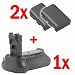 Profi Batteriegriff + 2x Akkus f�r Canon EOS 60D wie der BG-E9, inkl. 2x Li-Ion Akku wie LP-E6