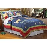 Safari Jungle Twin Quilt with Pillow Sham by Pem America