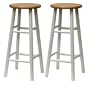 Winsome Wood S/2 Beveled Seat 30-Inch Bar Stools Nat/Wht