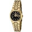 Seiko Women's SYMA06K Seiko 5 Automatic Black Dial Gold-Tone Stainless Steel Watch