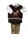 Good Lad Infant 3pc Moose Sweater Vest Set