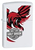 Zippo Harley-Davidson Red and Black Lighter (White, 5 1/2 x 3 1/2 cm)