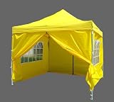 Yellow 10 x 10 ft Pop Up Canopy with Side Walls