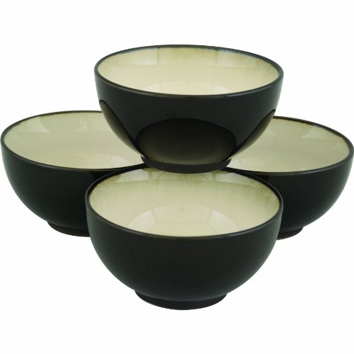 Sango Nova Black Ice Cream Bowls, Set of 4 On Sale