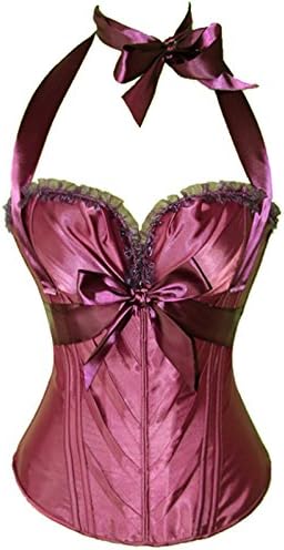 Sexy4Lady Women's Satin Sweetheart Halter Neck Corset XX-Large