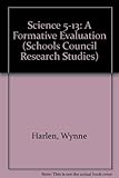Science 5-13 : a formative evaluation