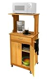 Catskill Craftsmen Microwave Space Saver Cart with Drawer