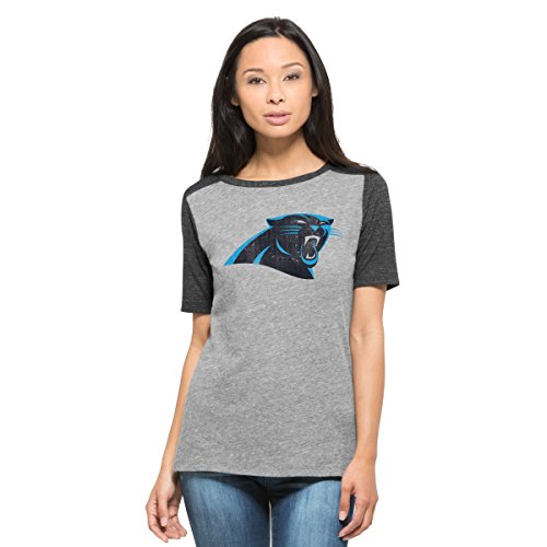 NFL Carolina Panthers Women's '47 Empire Tee, X-Large, Vintage Grey