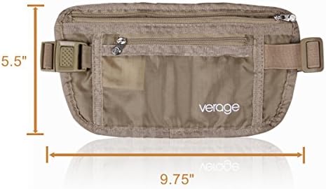 Waist Money Belt Wallet for Passport Carrying and Valuables Hiding