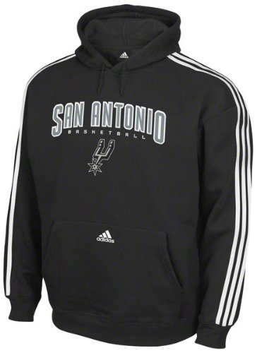 NBA San Antonio Spurs Represent 3 Stripe Hood (Black, XX-Large)