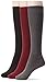 Nine West Women's Solid Flat Knit Knee High 3 Pair Sock