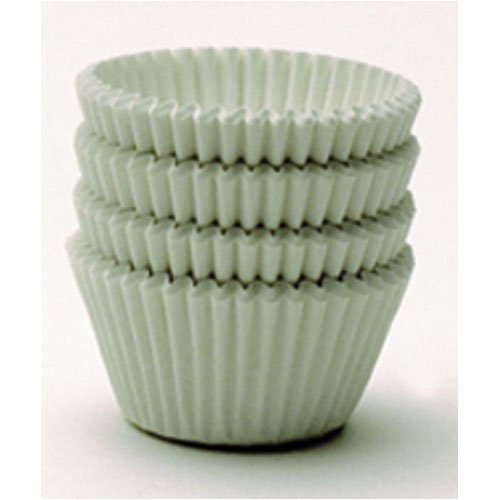 White Jumbo Muffin Cupcake Baking Cup Fluted Liners ~ Size: Base 2 1/4 inch, Wall 1 5/8 inch, (Total Size Circle = 5 1/2 inch) ~ 500 Count Papers