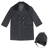 IMAGE OF Rothschild John John Boys Wool Coat with Riding Cap 2T-4T