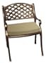 DC America Mesh Arm Chair with Cushion, Set of 2, Bronze Finish