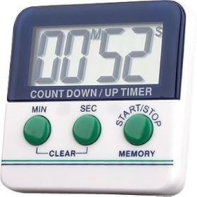 Kitchen Countdown Timer - Hours & minutes - large display and loud alarm - don't let your food burn again!