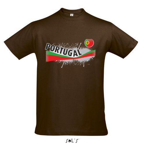 Fanshirt Herren PORTUGAL Ländershirt EM / WM Trikot S-XXL , Earth , S